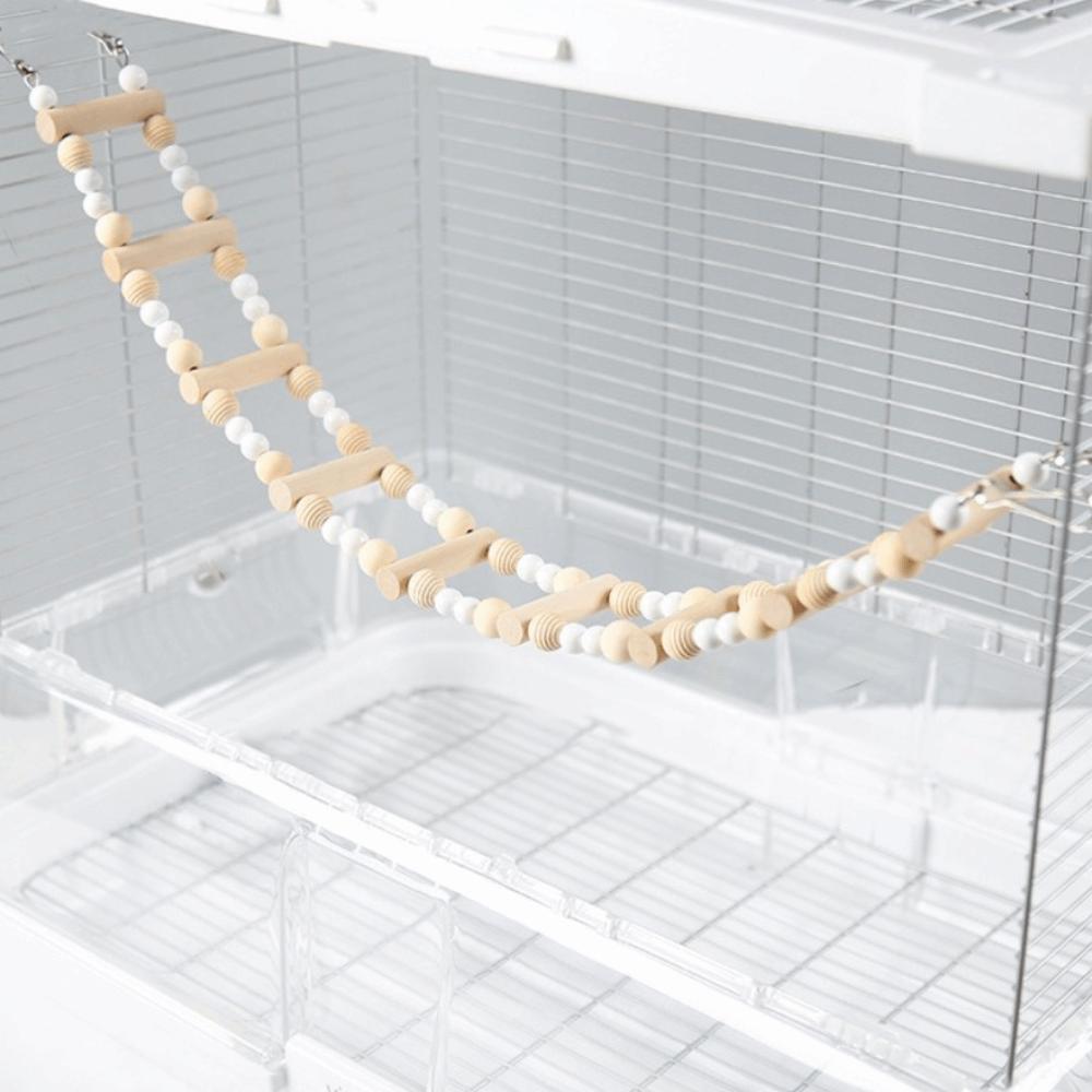 Wooden Parrots Perches Toys Sturdy Exercise Playstand Chew Toys Bird Cage Swing  Bird Training