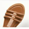 Store Størrelser 36 -42 Kvinners T-Strap Ballerinasandaler Bohemia Nasjonal Stil Enkle Flip-Flops Sommer Strandsko Kvinnelige Lærsandaler