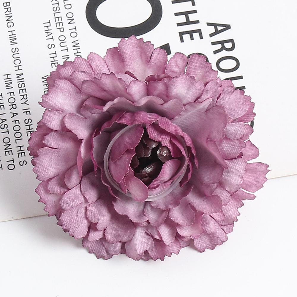 10Pcs Artificial Flowers 7CM Silk Fake Flowers Head For Home Room Decor Wedding Marriage Decoration DIY Craft Garland Accessory