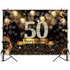 Happy 50th Birthday Balloons Photography Background