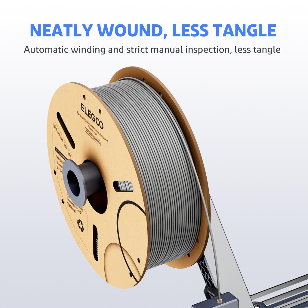 ELEGOO 1.75mm PLA+ Filament 2KG Set Plastic 3D PLA for Most FDM 3D Printers Dimensional Accuracy +/- 0.02mm 2pcs*1kg PLA+ Set