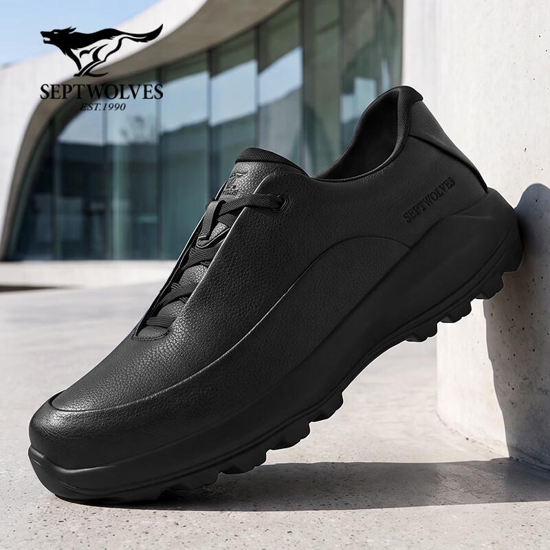 Septwolves Men's Leather Business Casual Walking Shoes