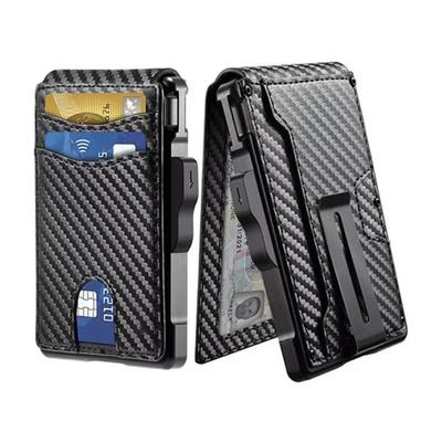 Portafoglio Bifold EDC in Fibra di Carbonio da Uomo con RFID - Portacarte Ultrasottile e Regalo Magnetico