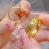 Vietnamese Sand Gold Genuine Minority Design Ice-Crushed Bangle for Women – Flashy Gift for Girlfriend