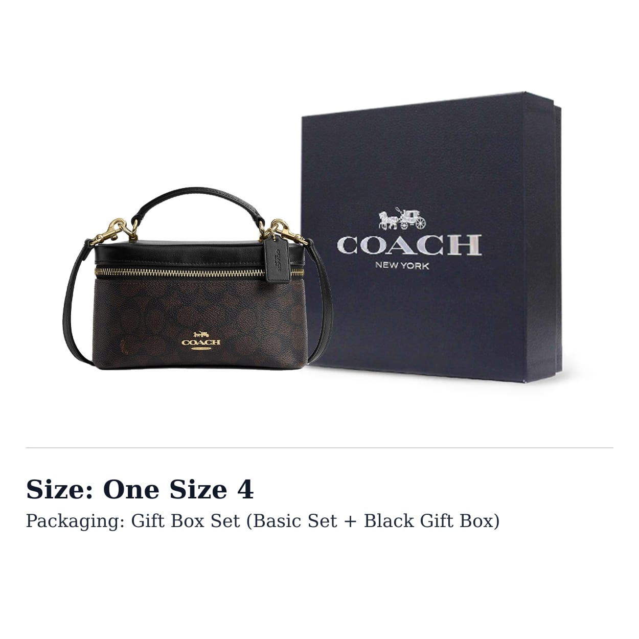 COACH Handtasche aus Kunstleder mit Rindsleder Klein Damen Braun & Schwarz CEO23-IMXAQ One Size 4 black