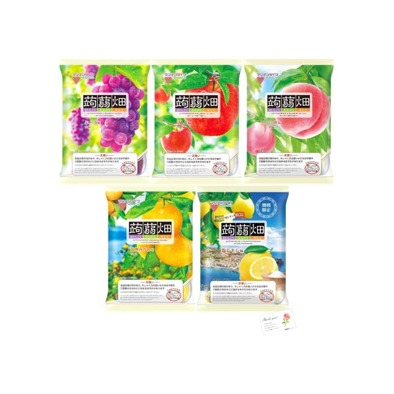 

[Limited time only ] mannan life Konjac field jelly Konnyaku jelly Buy in bulk (5 types Grape flavor, white peach flavor, apple flavor, Satsuma orange