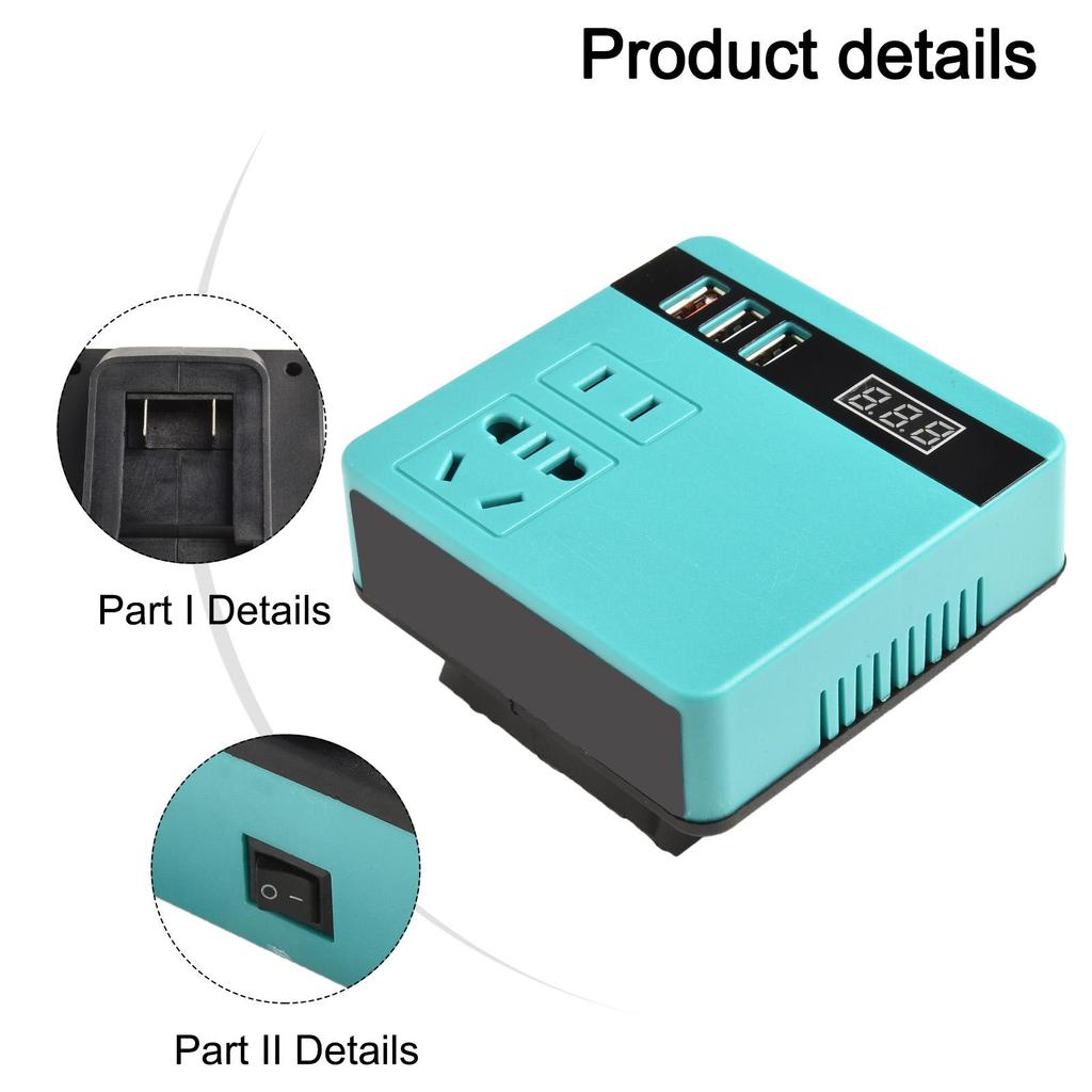 9.5*9.5*9.5cm Size Intelligent Battery Inverter Inverter With Current Display