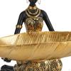 Africká socha sochařství dívka s podnosem ženy postava Lady figurka pokoj kancelář