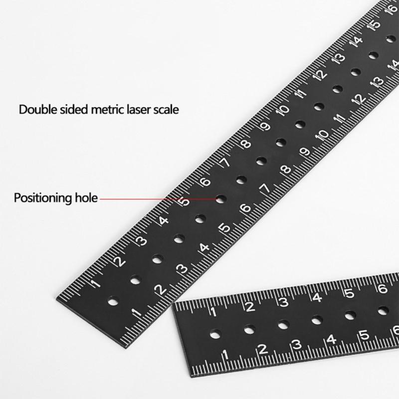 Aluminum Alloy Magnetic Line Limit Ruler Lightweight Marking Gauge Metal Square for DIY Projects & Hardware Installation