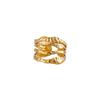 Stainless Steel Multi Layer Hollow Wide Rings for Women Men Classic Retro Texture Chunky Opening Rings Party Jewelry Accessories