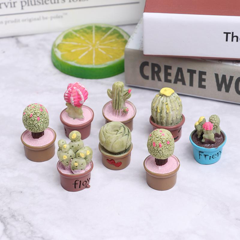 5Pcs Miniature Plant In Pot For Dollhouse Furniture Decoration Home
