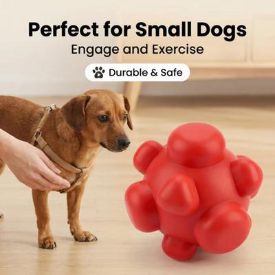 Squeaky Dog Ball Puppy Teething Toy Dog Chew Toy Ball with Convex Surface Interactive Toy for Dogs Outdoor Training Teeth Cleaning