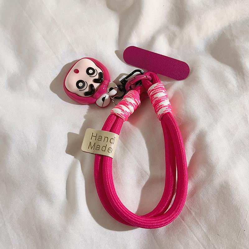 Cartoon Crayon Shin-Chan Phone Chain For Iphone For Samsung Huawei Xiaomi Anti-Lost Wrist Rope Strap Bag Decoration Keyrings