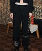 IFYOUWANT Dia Balloon Joger Sweatpants Black