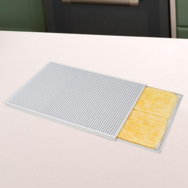 Confezione da 2 Teglie per Biscotti in Alluminio Anodizzato 35x25cm Teglia Antiaderente Portatile Antiruggine Per Dolci Napoleon