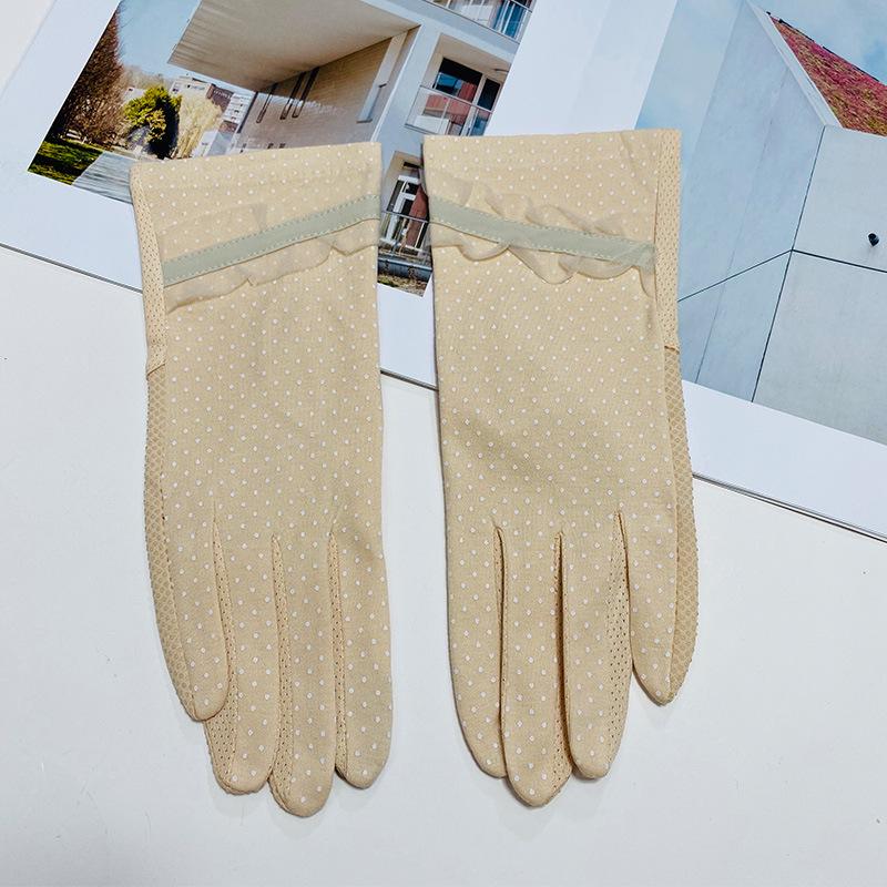 Women s Summer Thin Touchscreen Cycling Gloves - UV Protection for Outdoor Use абрикосовый