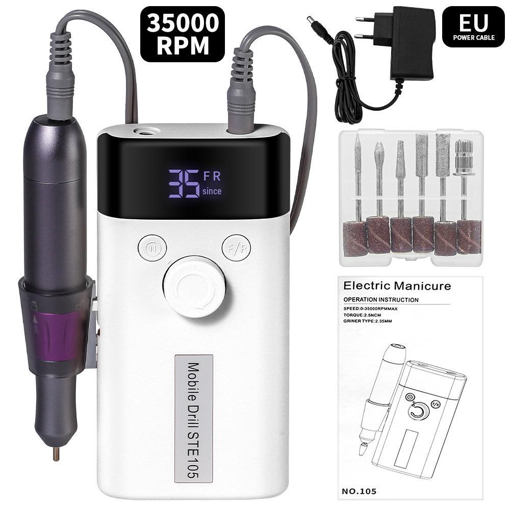 

Портативная машинка для маникюра с ЖК-дисплеем, высокоскоростная шлифовальная и полировальная (35 000 об/мин)