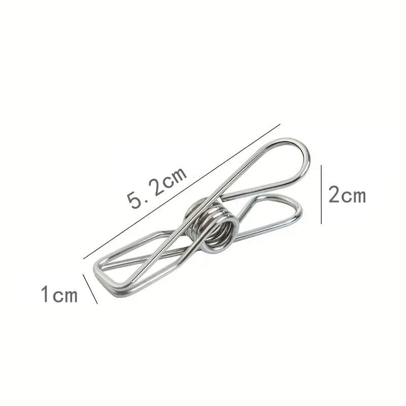 Stainless Steel Clothes Peg Set Windproof Laundry Clips Pants Socks Underwear Hanging Clips