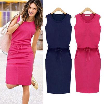Ramidos Womens Holiday Sleeveless Sundress Ladies Summer Beach Casual Party Dress