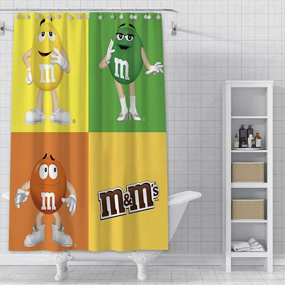 Chocolate Cartoon Shower Curtain Waterproof Polyester Fabric Paint Bath Curtains Home Bathroom Decor Curtain With Hook