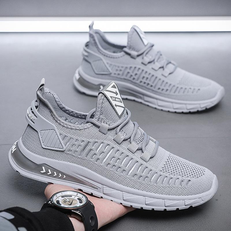 Herrenschuhe Sommer atmungsaktiv dünnes Mesh ausgehöhlte Meshschuhe Sport lässig Herren Laufschuhe leichtgewichtige Deodorant-Schuhe