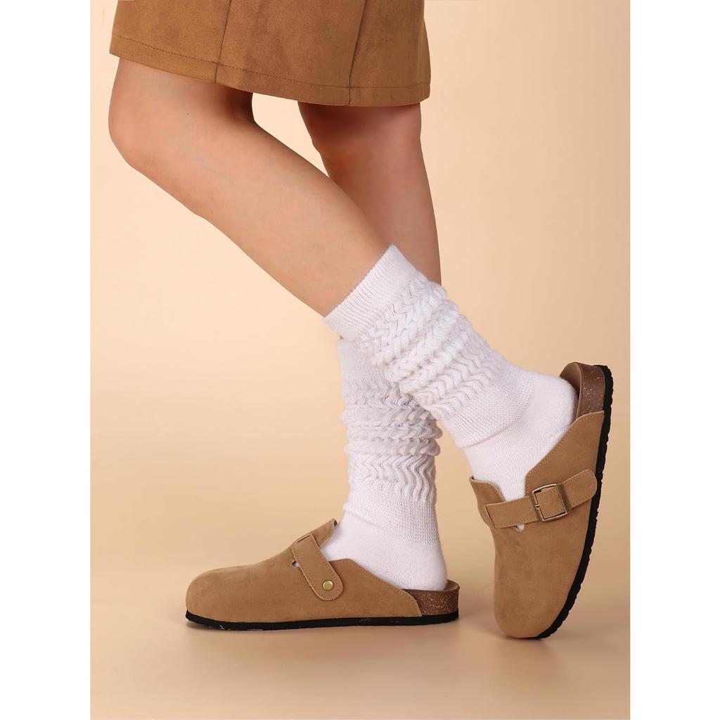 3 Pairs Slouch Socks for Women Size 9-11 Soft Extra Long Scrunch Knee High Boot Socks