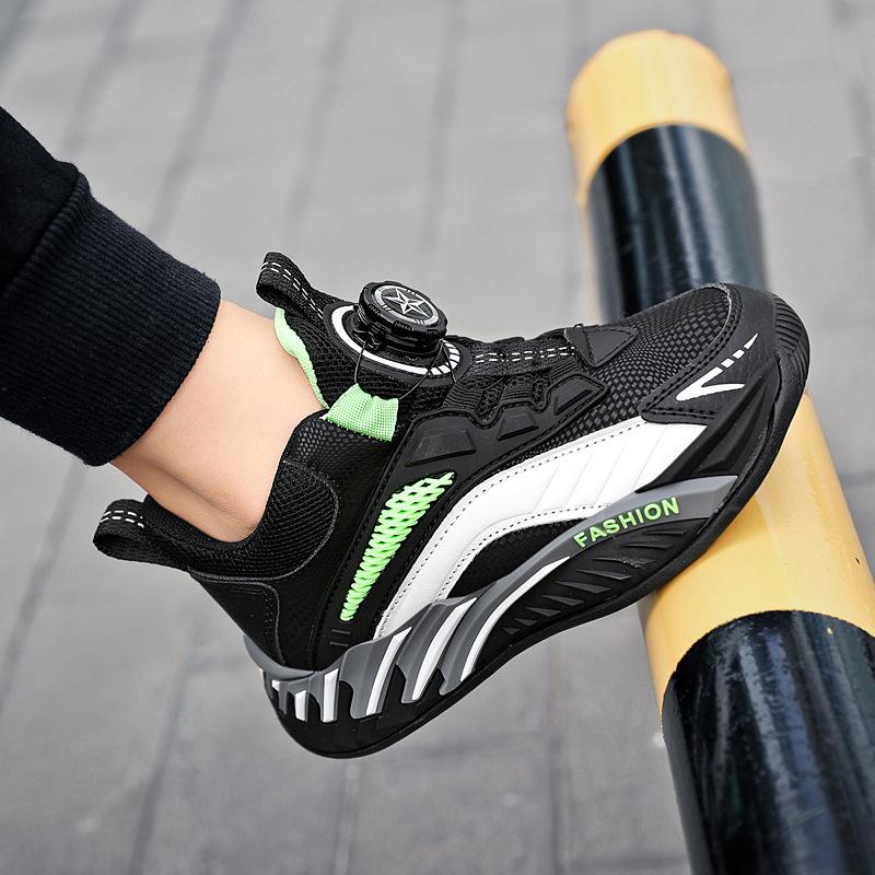 

Sneakers new leather autumn and winter button children s shoes velvet classmates boys button running shoes basketball shoes 2025 29