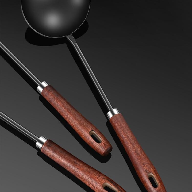 Long Handle Iron Spoon Convenient Metal Frying Spatula Kitchen Tool for Cooking