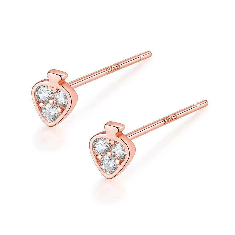 

earrings silver 925 Silver925 Compatible with metal allergies Smaller small inconspicuous delicate simple Modest strawberry mini strawberry strawberry