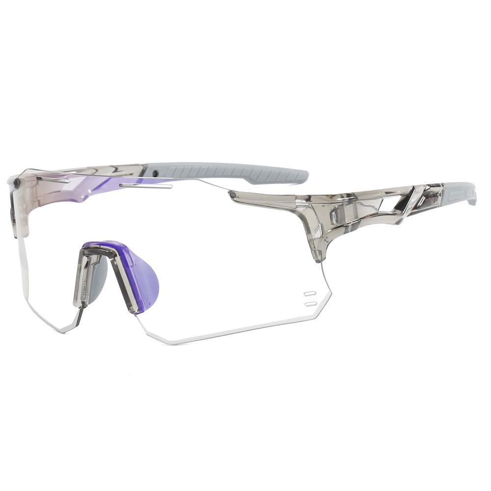 Winddichte bunte rahmenlose photochrome Radsport-Sonnenbrille für Tag- und Nachtgebrauch