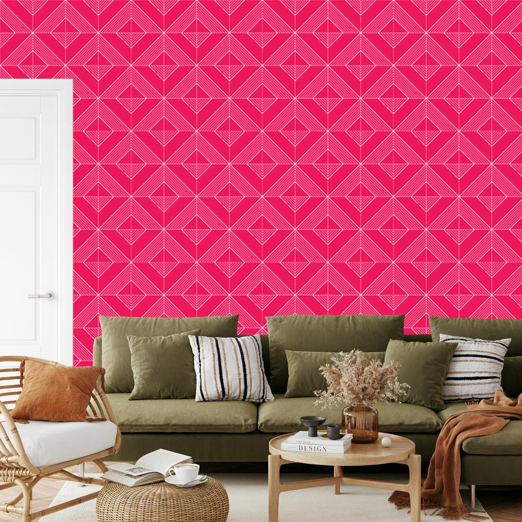 Geometric Rose Diamonds Wallpaper for Living Room and Bedroom 50x1000