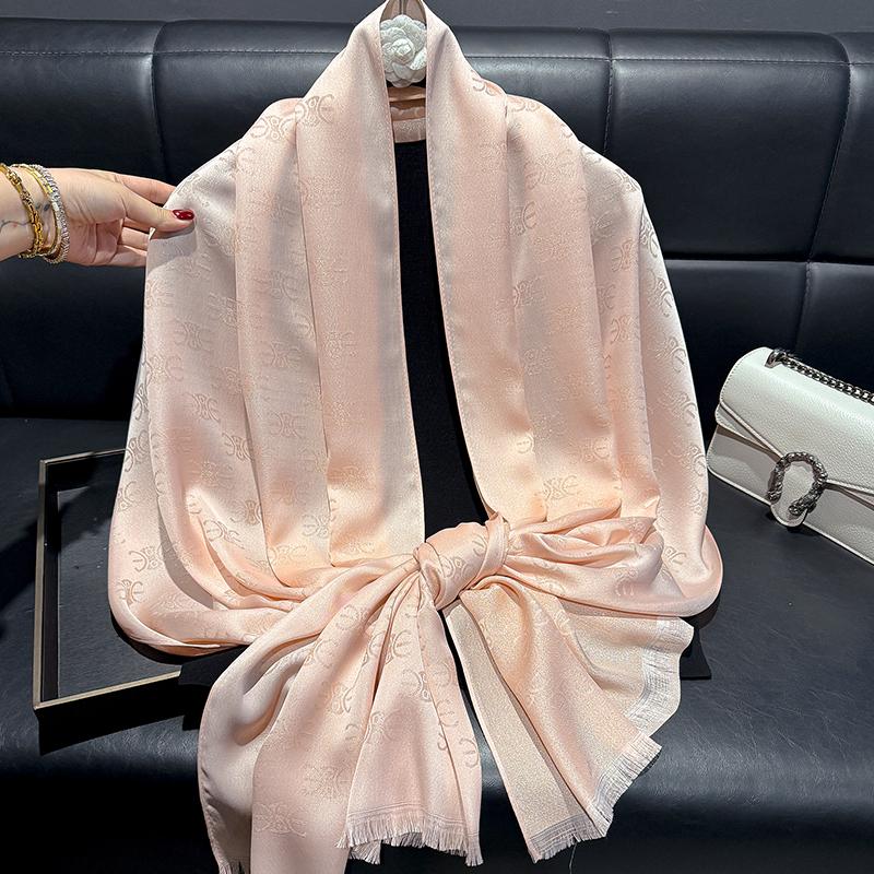 New Ladies Elegant Print Hijab Tencel Cotton Long Scarf With Four Seasons Sun Protection Scarf Decoration Shawl Wrap Headscarf