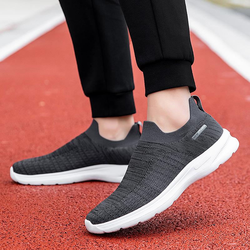 Unisex Menn Kvinner Lilla Fritidssko Myk Såle Slip-On Sneakers Løpesko Kvinner Lettvekt Loafers Gåsko Herrefottøy