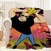 Cartoon J-Johnny B-Bravo Blanket Plush Nap Sofa rug for Living Room Warm Office Bedroom Birthday Home Travel Kid Gifts