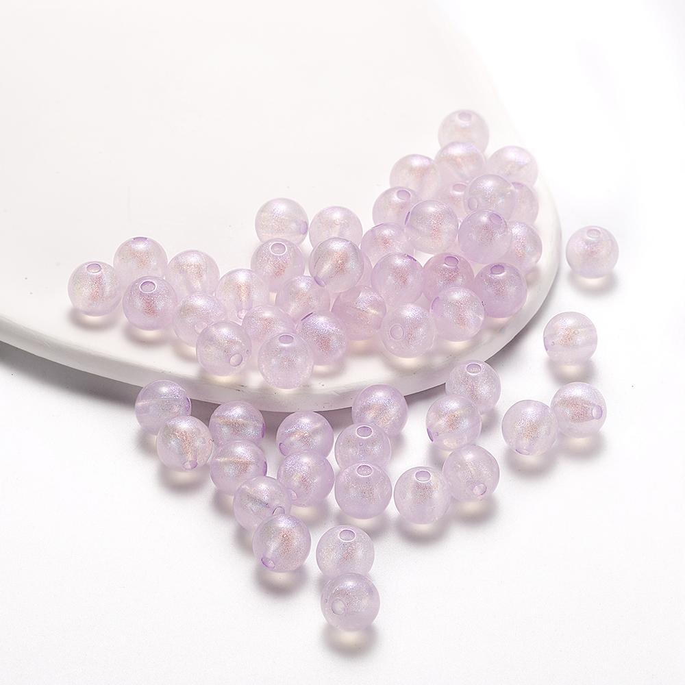 8mm 10mm Acrylic Spacer Beads Mermaid Round Shape Beads For Jewelry Making DIY Charms Bracelets Necklac Accessories