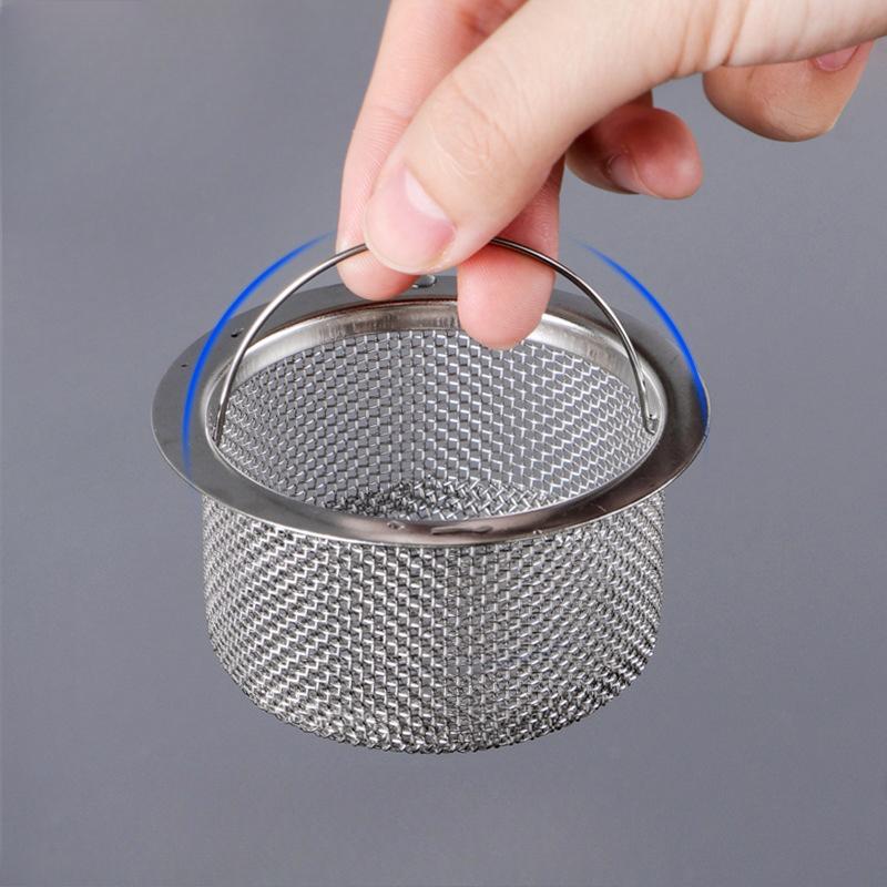 Kitchen Sink Vegetable Basin Filter Sink Funnel Dishwashing Sink Stainless Steel Floor Drain Sewer Lift Cage Lid