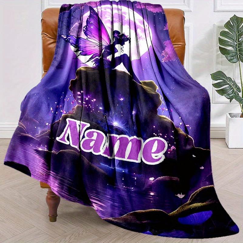 Moonlight Fairy Customize Your Name Blanket Warm Comfortable And Soft Blankets Are Suitable For Home Lunch Break Blanket Office Sofa Sofa Gift To