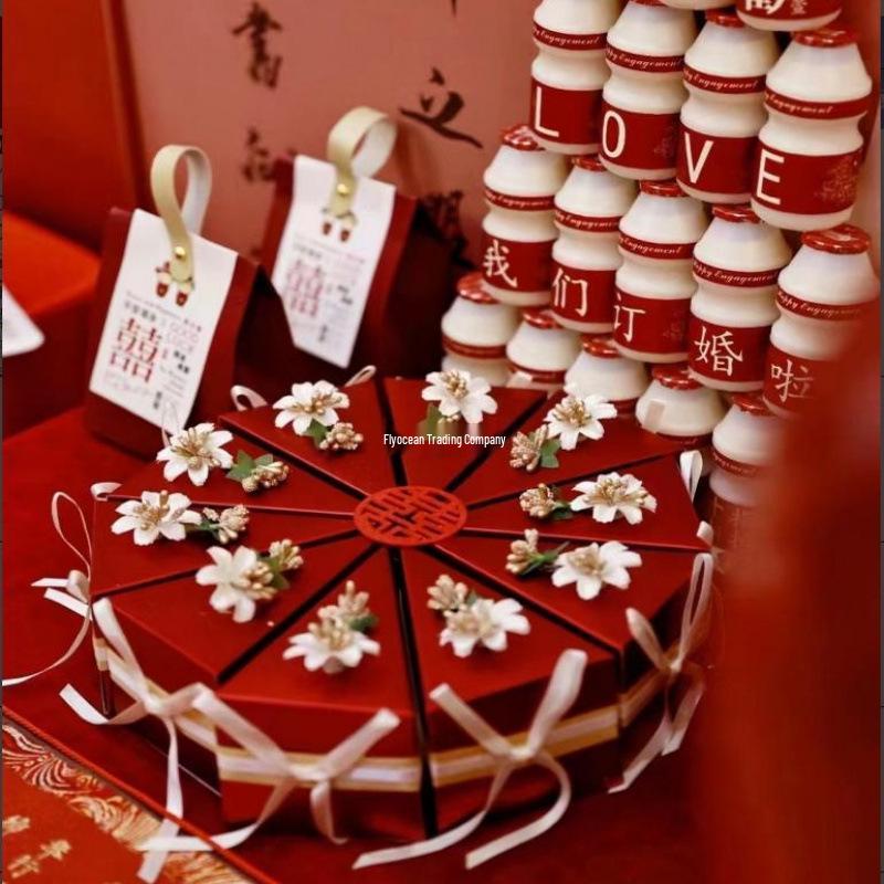 Mori-Style Creative Cake and Candy Box for Weddings and Engagements