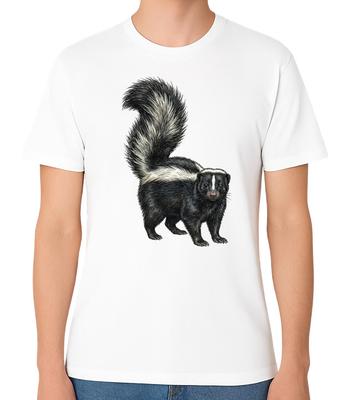 Skunk T-Shirt Realistic Wildlife Animal Nature Graphic Unisex Tee