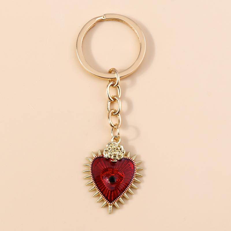 1Pc Bohemia Evil Eye Hamsa Hand Keychain for Women Men Blue Eye Sun Feather Key Ring Bag Pendant Car Key Holder Rings Wholesale
