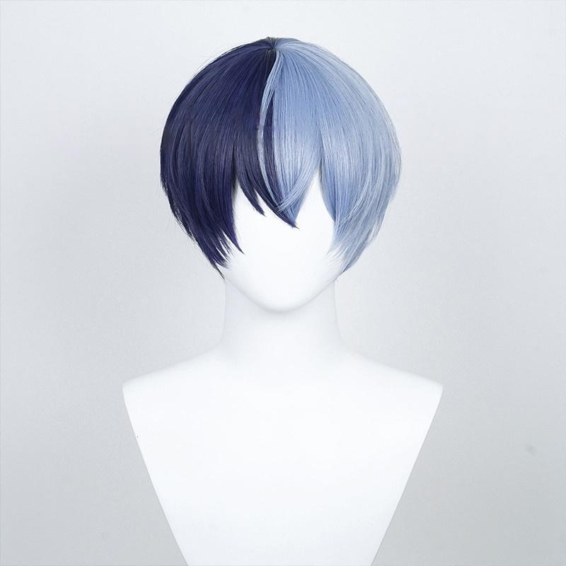 

Короткие парики для мужчин Синтетические волосы Косплей парик с челкой Шег Вьющиеся прически Аниме Костюмная вечеринка Хэллоуинский парик Натуральный синий