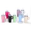 14oz Portable Multi-Color Children's Travel Cup with Handle and Straw