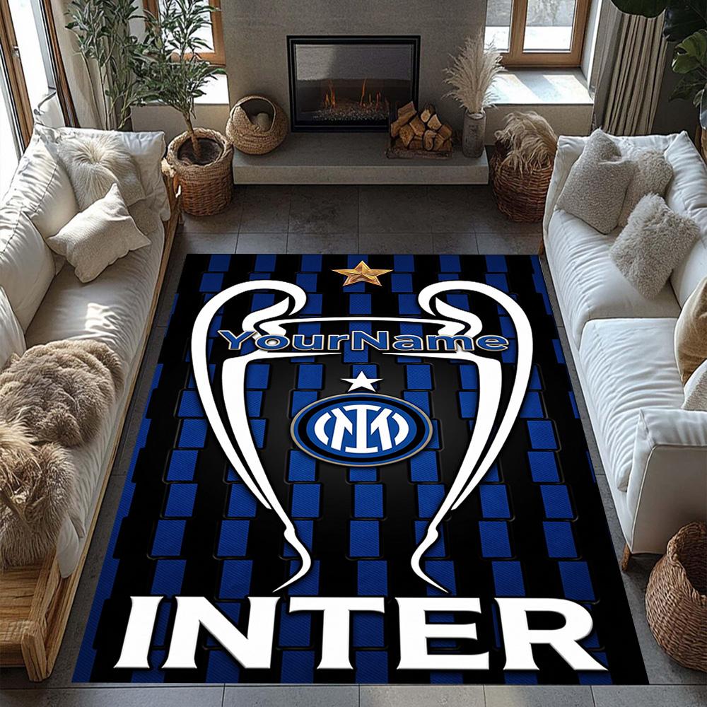 Inter Milan Customized Name Floor Rug Office Rug Perfect for Hallway Playrooms Foyer Decorate room Antislip Carpet Decorate Offices