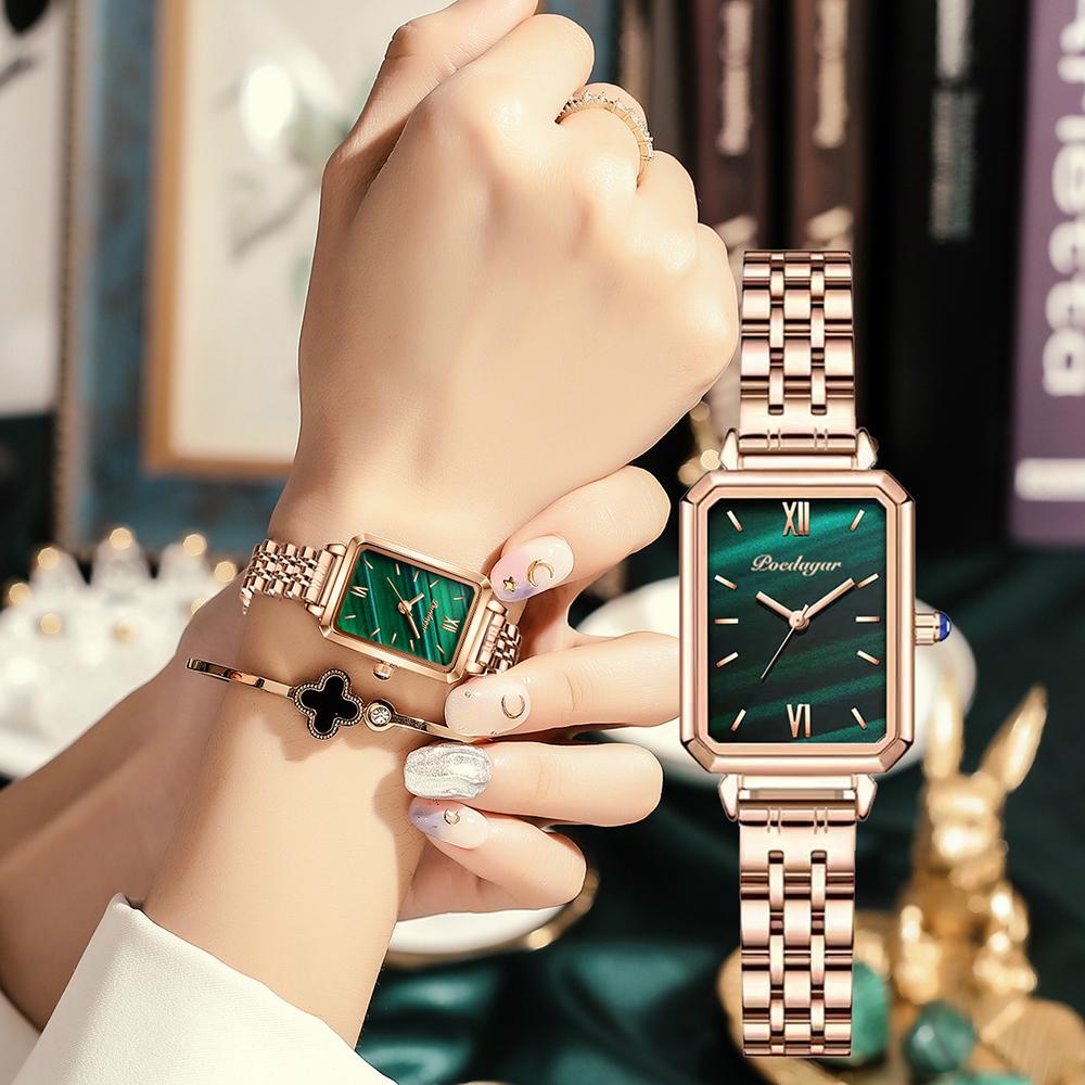 Fashion Female Watches Quartz Movement High Quality Waterproof Lady Watch Stainless Steel Mesh Rose Gold Watch for Girl