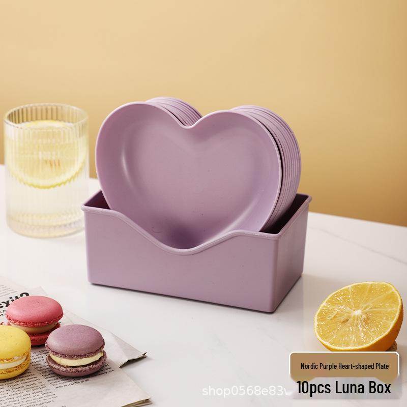 Heart-shaped Snack and Fruit Dish for Dining or Coffee Table