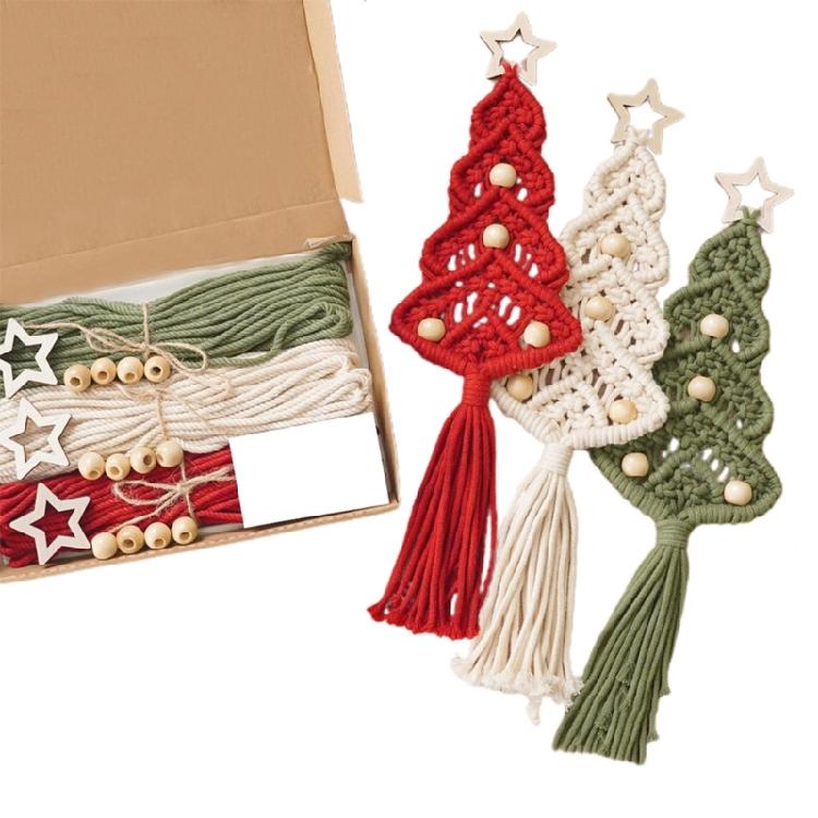 Christmas Tree Macrames DIY Kits for Adult Beginners XmasTree Wall Decoration