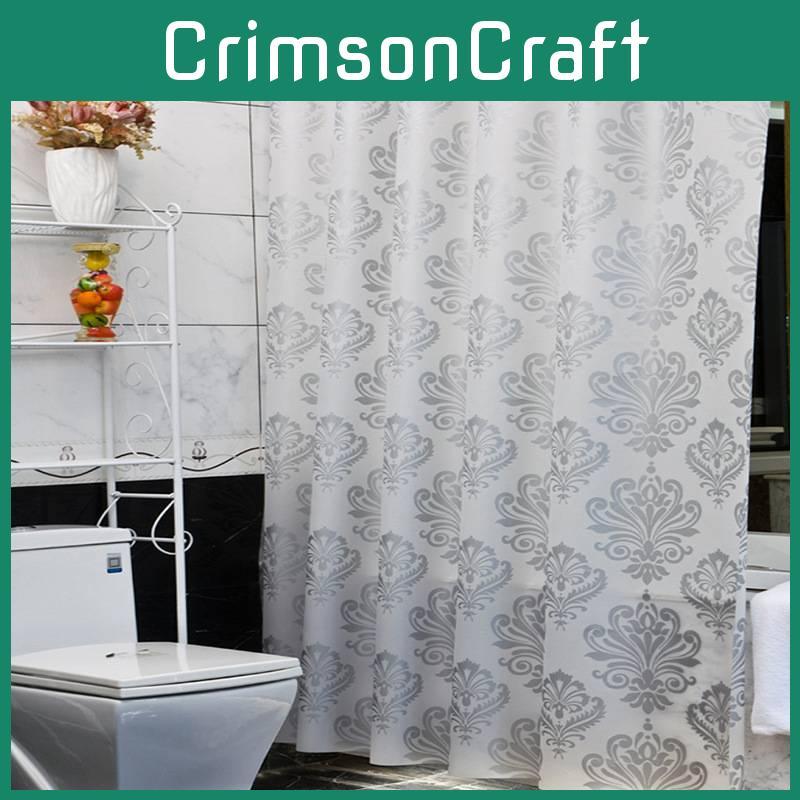 Vattentätt duschdraperi i PEVA i europeisk stil med geometriskt abstrakt mönster för badrumsdekor och present