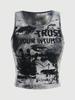 Tank Top Phumee Round Neck Sleeveless Graphic  A2045