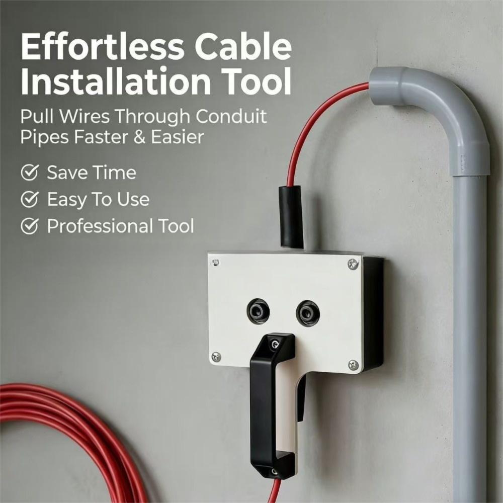 Fish Tape Cable Feeder Handheld Cable Pulling Tool Durable 8mm Wire Tugger  for Pipe Narrow Spaces