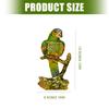 Vintage Styles Parrots Jewelry Case With Colorful Enameled Finish And Portable Desktop Size